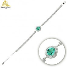  Gümüş Zirkon Taşlı Bilezik / Bileklik